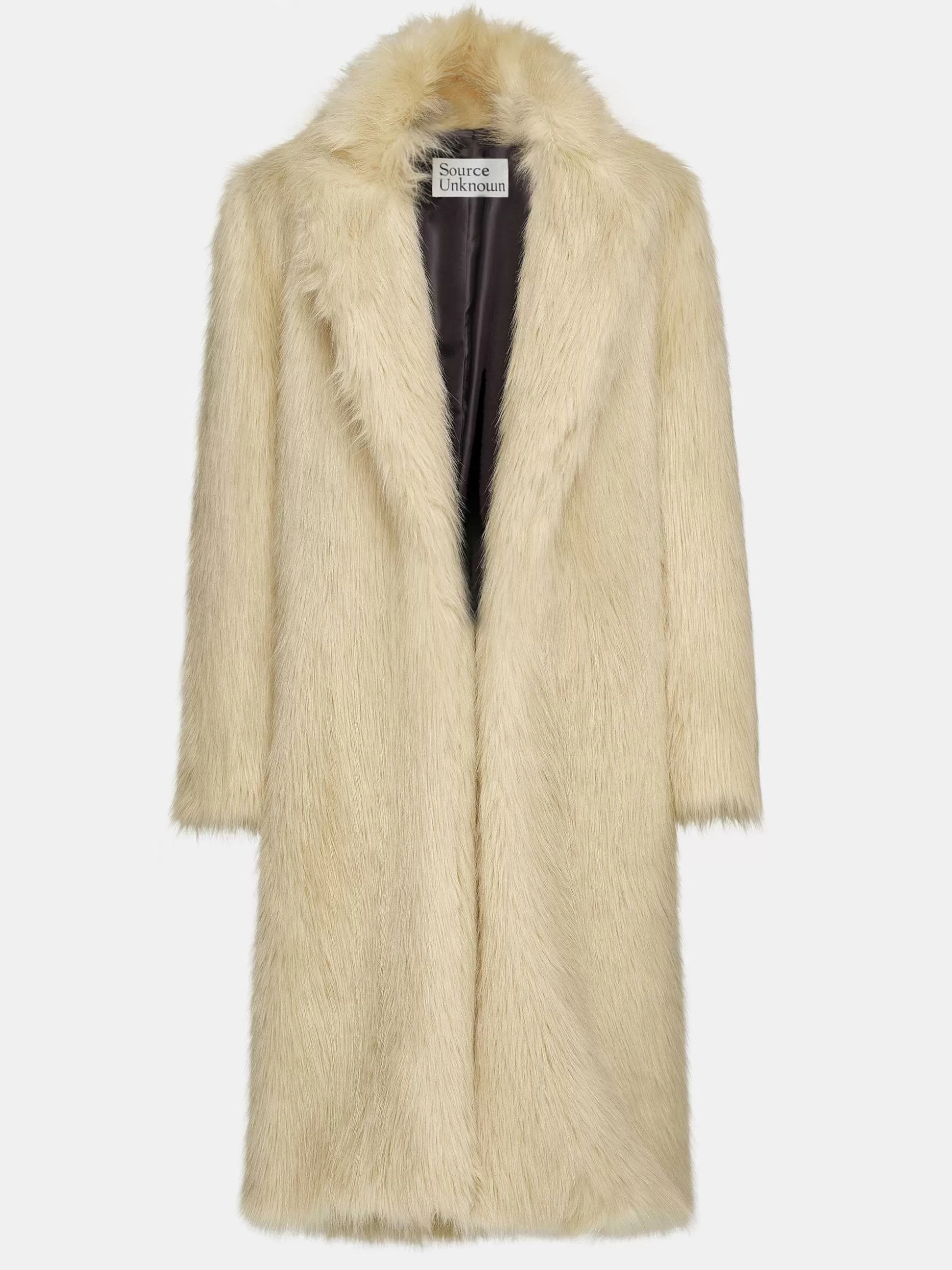 Women Source Unknown Outerwear-Wallis Fur Oversized Grandpa Coat, Tuscan Cream