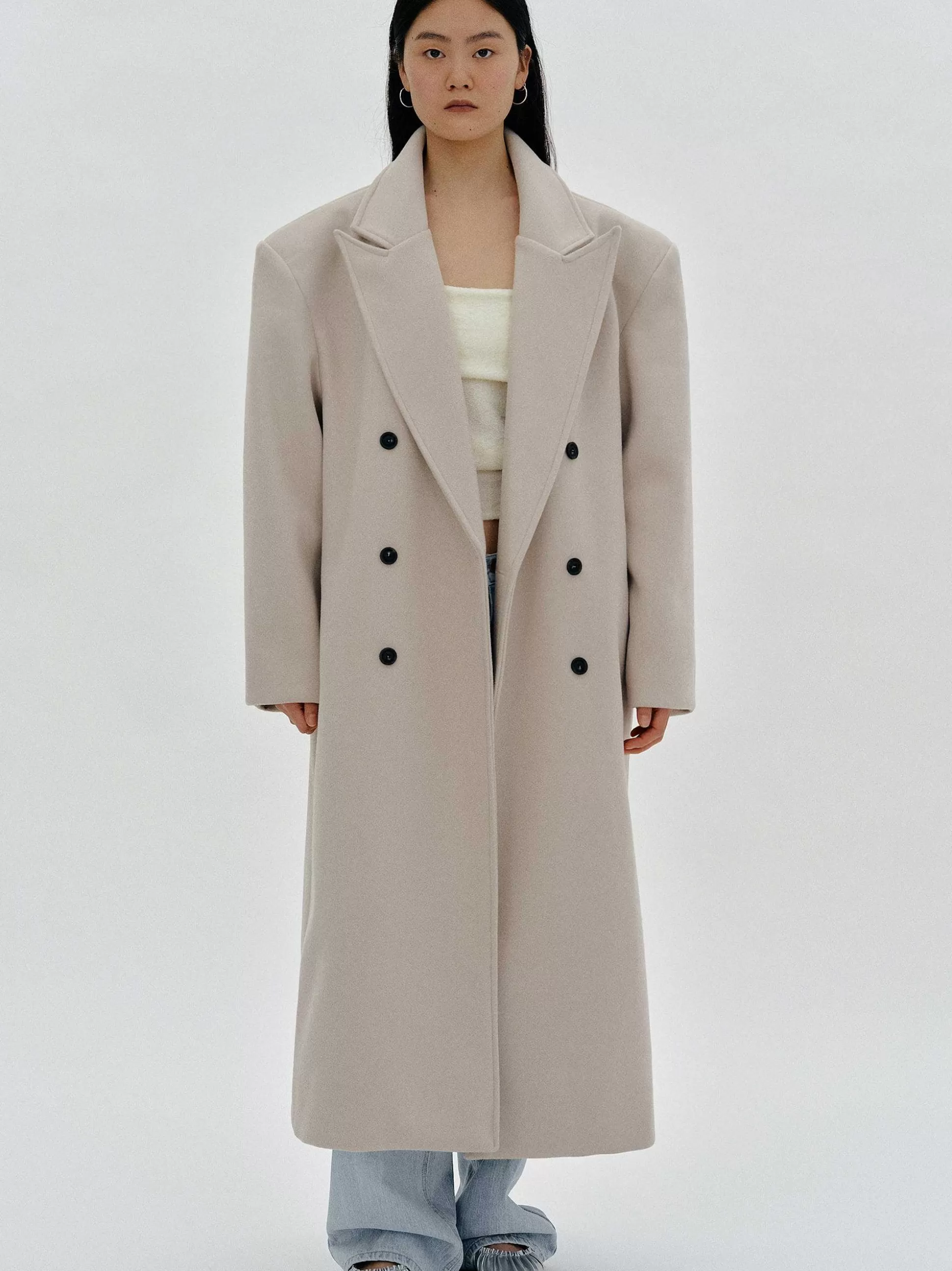 Women Source Unknown Outerwear-Wallis Oversized Grandpa Coat, Beige