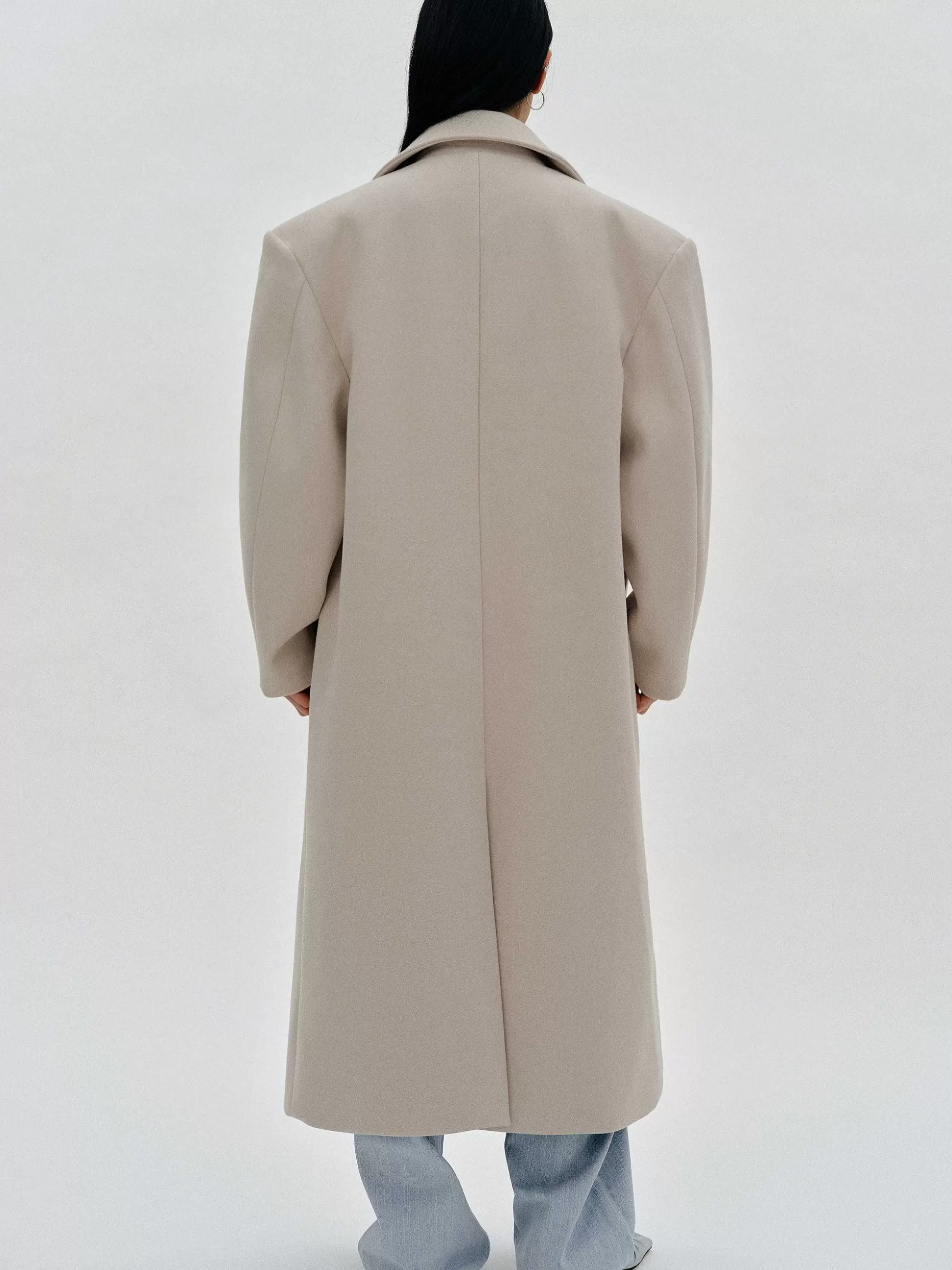 Women Source Unknown Outerwear-Wallis Oversized Grandpa Coat, Beige